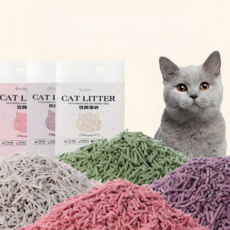 Eco Friendly Biodegradable Cat Litter Sand Private Label Tofu Litter with Scent Flushable