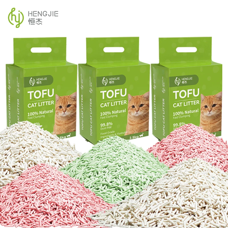 Eco Friendly Biodegradable Flushable Custom Tofu Cat Litter Extra Odor Control Low Dust 10kg Bag