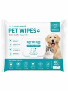 Eco-Friendly Biodegradable Hypoallergenic Gentle Cleansing Wipes for Dogs Cats Pet Care Wipes