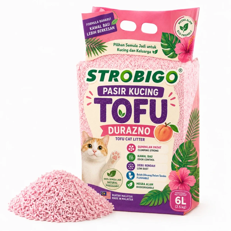 Eco Friendly Biodegradable Oem Bulk Clumping Flushable Dust Free Odor Control Natural Tofu Cat Litter