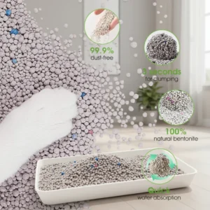 Eco-Friendly Biodegradable Spherical Bentonite Cat Litter with Clumping and Low Dust Features