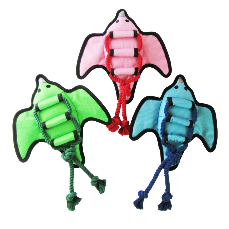 Eco Friendly Bird Shaped Pet Product Novelty Dog Play and Chew with Oxford Fabric and Wood & Plastic Material