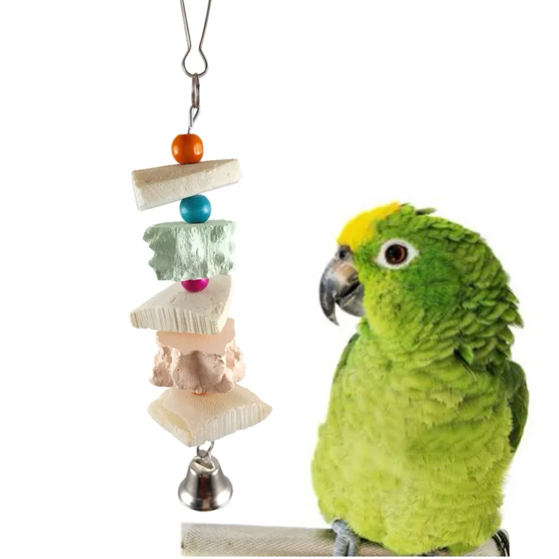Eco Friendly Casual Style Parrot Supplies Clean Cuttlefish Bone Calcium Supplement String Toys for Birds