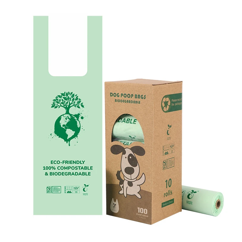 Eco-Friendly Compostable Dog Waste Bag Portable Recycled Biodegradable Pet Poop Bag Scent Wholesome Dog Waste Disposal