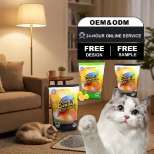 Eco Friendly Crushed Clay Litter for Cats Hard Solid Clump Easy Daily Scooping