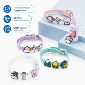 Eco Friendly DIY Pet Collar Luxury Design Soft Comfortable Fit Adjustable Ribbons Personalized Waterproof Custom Dog Collar