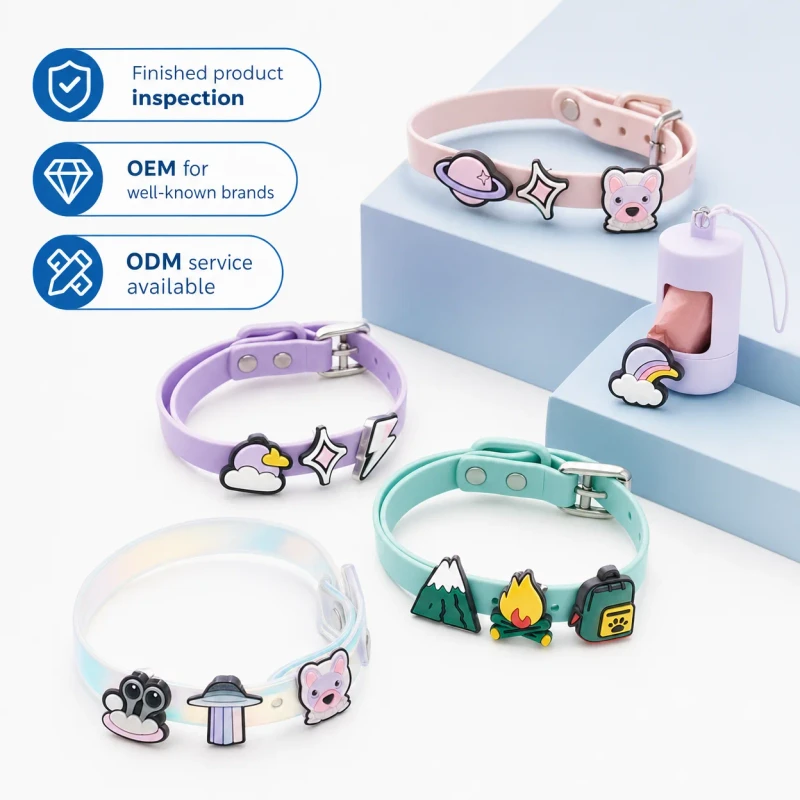Eco Friendly DIY Pet Collar Luxury Design Soft Comfortable Fit Adjustable Ribbons Personalized Waterproof Custom Dog Collar
