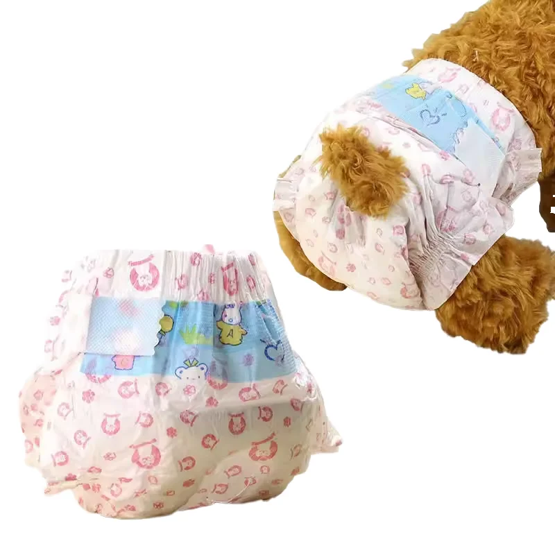 Eco Friendly Disposable Dog Training Diapers Soft Paper PE SAP Material for Female Male Dogs
