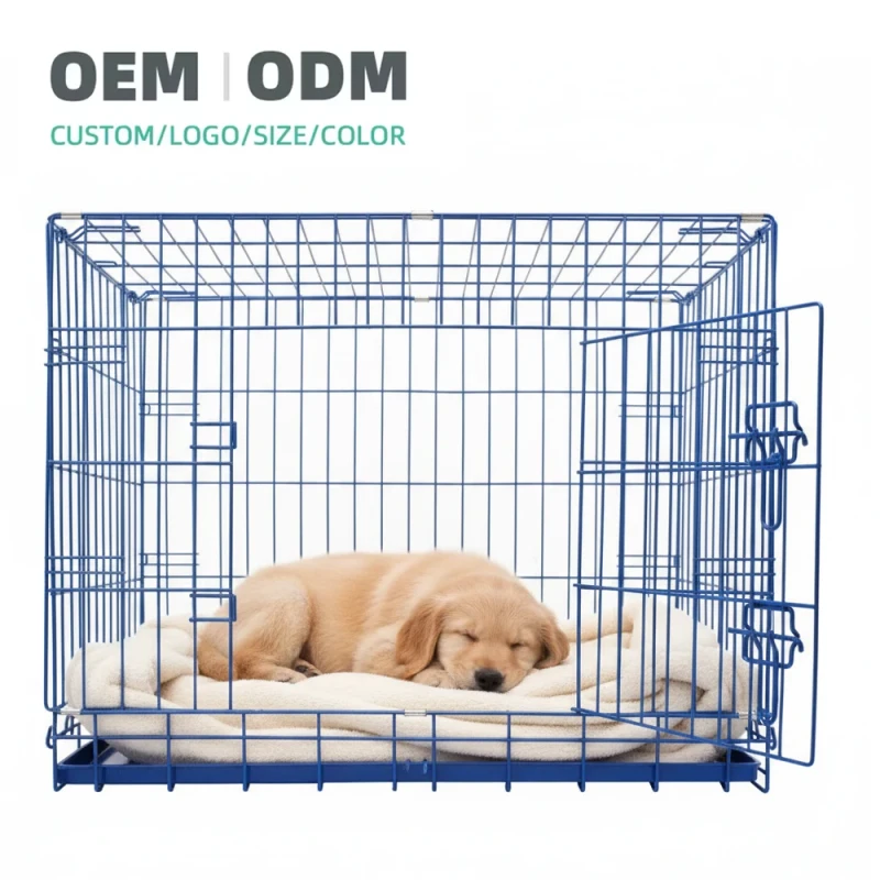 Eco Friendly Dog Cages with Plastic Tray High quality Iron & Metal Wire Construction for Small Animals