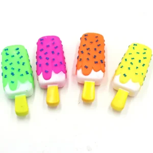 Eco Friendly Dog Chewing Toy Ice Cream Squeak Rubber Pet Puppy Playing Toy Cleaning Teeth Feature Made From Vinyl