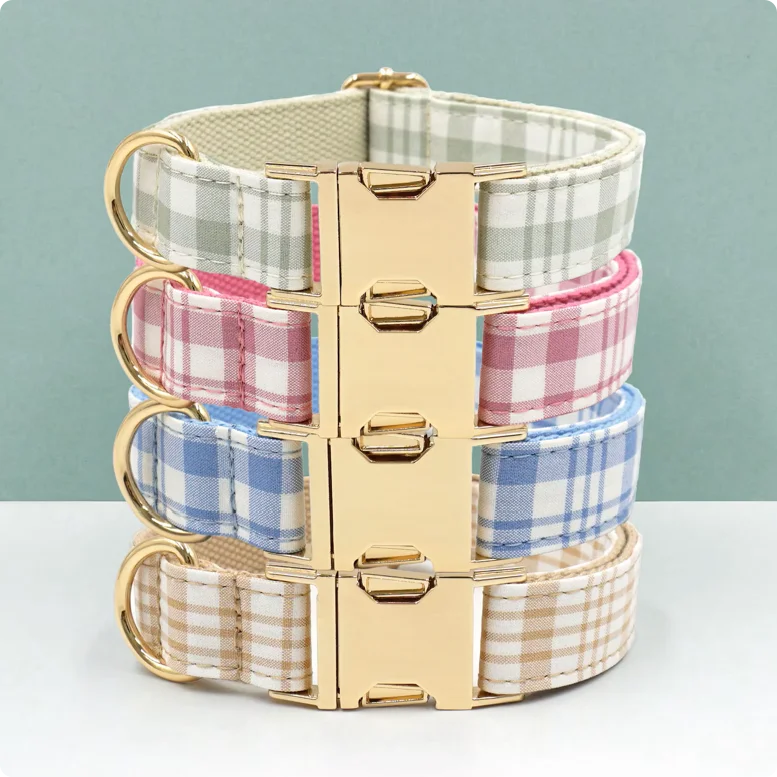 Eco Friendly Dog Collar Multi Color Nylon with Solid Pattern Laser Writing Modern Design and Metal Buckle