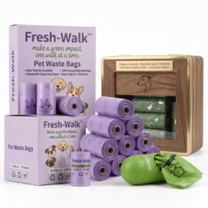 Eco Friendly Dog Poop Bags Set 270pcs Extra Thick Leak Proof Plant Based with Dispenser