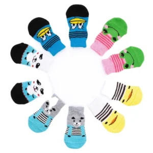Eco Friendly Dog Socks with Grip Anti Slip Pet Paw Socks Print Design Small and Large Dogs All Seasons Use