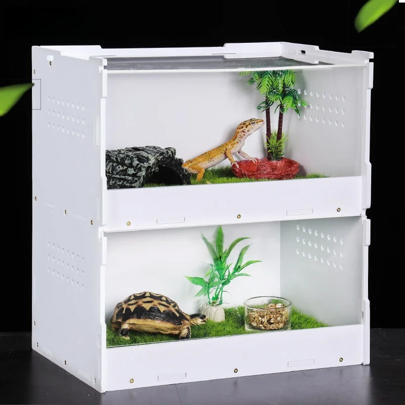 Eco Friendly Durable Acrylic Reptile Enclosure Insulated Box for Tortoises Hermit Crab Tank Supplies Reptile