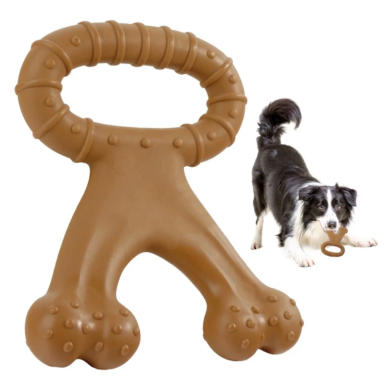 Eco Friendly Durable Nylon Pet Squeak Chew Toy Interactive Teeth Cleaning Dog Toy