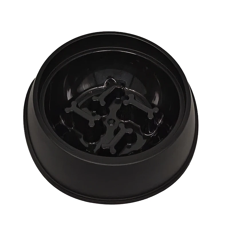 Eco-Friendly Durable Plastic Slow Dog Feeder Bowls with Non-Slip Base