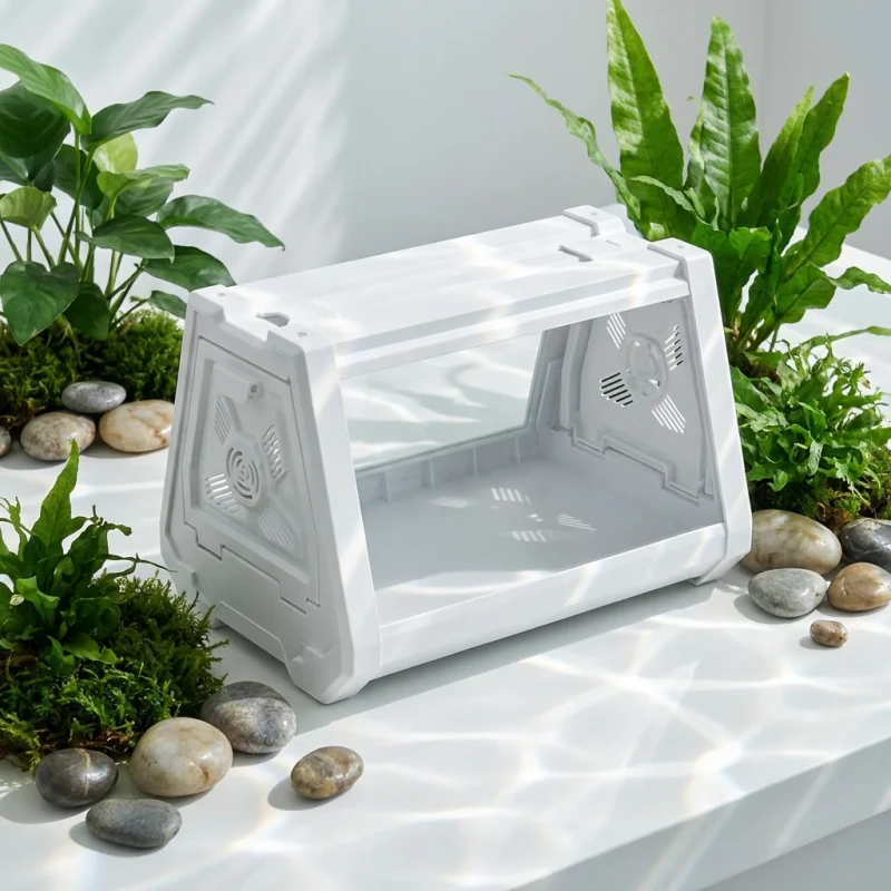 Eco Friendly Durable Reusable Small Plastic Pet Box Cage Tank Accessories for Reptiles Amphibians Landscaping Supplies