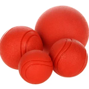 Eco Friendly Durable Solid TPR Rubber Bouncing Dog Toy, Bite Resistant Squeak Interactive Toy