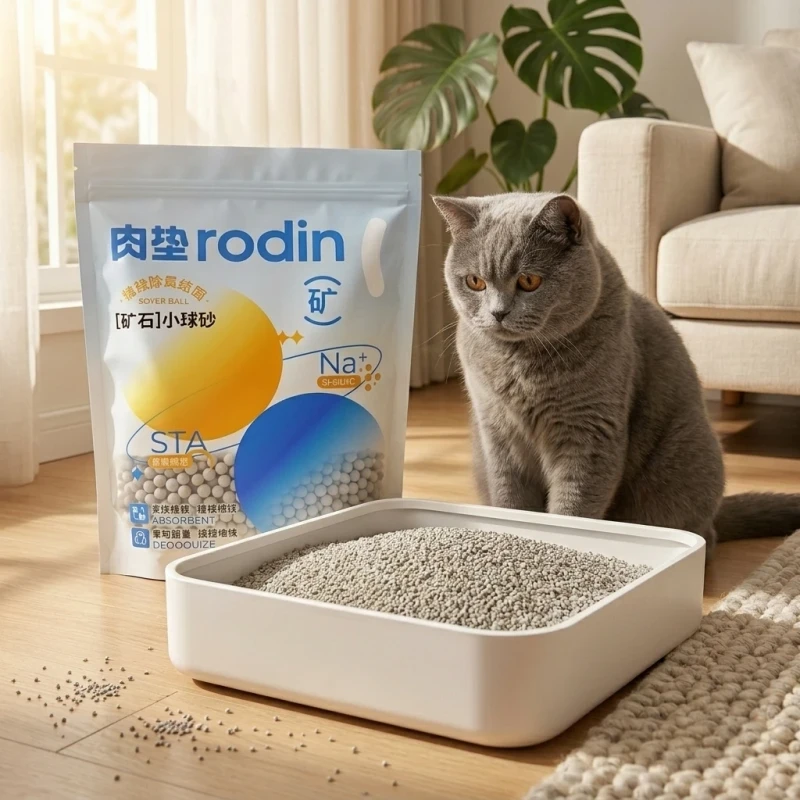 Eco-Friendly Dust-Free Kitty Cat Litter OEM ODM Natural Pet Clumping Bentonite Absorbent Litter