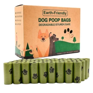 Eco-Friendly Fragrant Thickened Biodegradable Pet Poop Bag Dispenser Cross-Border Rolled Flat Dog Garbage Waste Disposal
