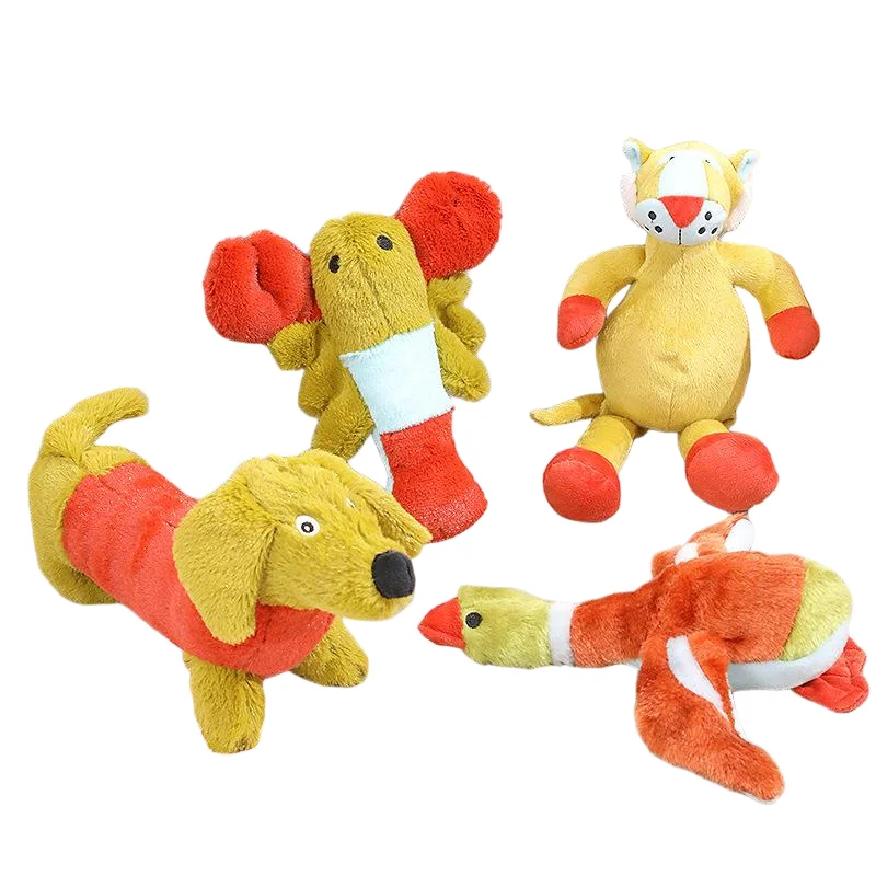 Eco Friendly General Dog Squeak Toys Non Toxic Made From Cotton Materials