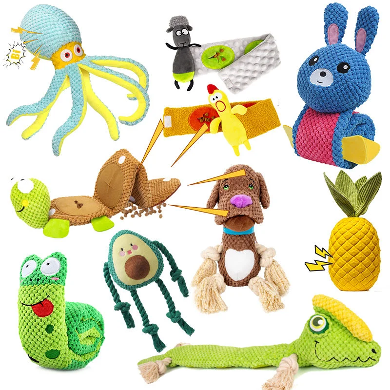 Eco Friendly Interactive Snuffle Pet Squeaky Foldable Durable Plush Puzzle Dog & Cat Training Chew Toy