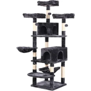 Eco Friendly Luxury Cat Scratching Post Sustainable Wooden Pet Tower Condo Sisal Faux Fur Paper Pet Supplies for Cats