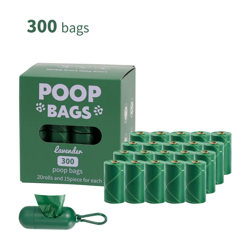 Eco Friendly Luxury Style Biodegradable Pet Poop Dog Waste Bag Strong Odor Control Fiber Material for Cat Dog Waste Disposal