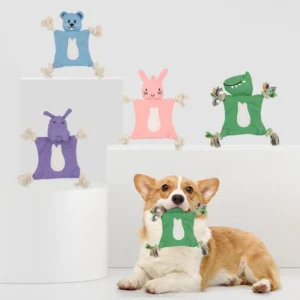 Eco Friendly Macaron Color Animal Shape Dog Toy Cute Cartoon Style Pet Squeak Toy Bite Resistant and Durable Pet Supplies