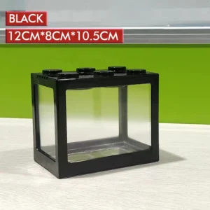 Eco Friendly Mini Desktop Betta Fish Tank Aquarium Square Building Block Decorative Accessories Box