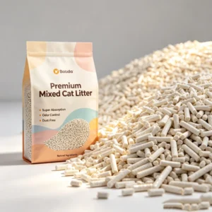 Eco Friendly Mixed Cat Litter Low Dust Odor Eliminating Flushable Lightweight Easy Clean for All Cat Breeds