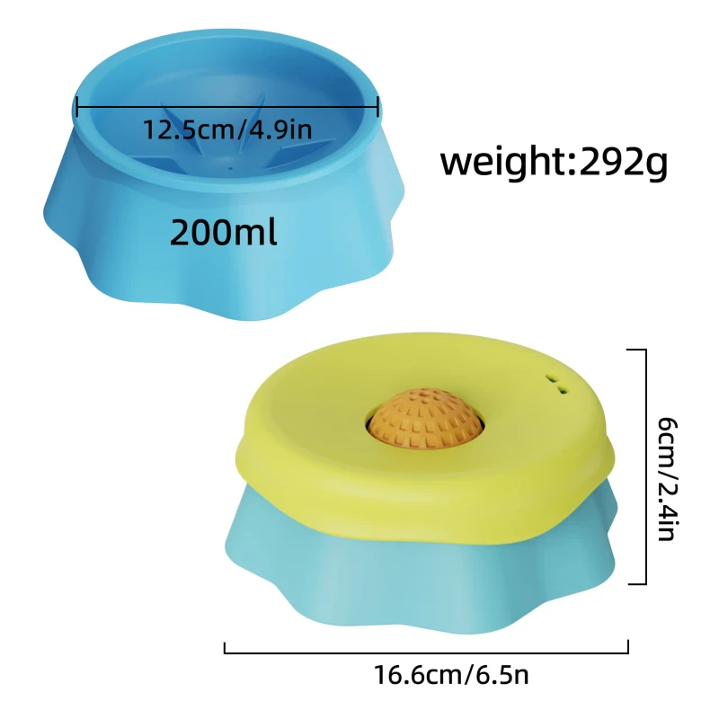 Eco Friendly Modern Silicone Slow Feeder Bowl for Dogs Anti Gulping Liquid Licking Bowl Portable Solid Design