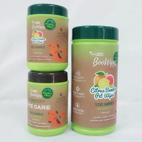 Eco Friendly Organic Deep Fresh Wet Wipes Pets Vitamin E Enriched Anti bacterial Dog Towel Canister Soft Spunlace