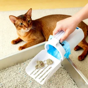 Eco Friendly PP Material Sifter Multi Function Cat Litter with Scoop Poop Bag Kit Self cleaning Pet Cat Litter Box with Filter