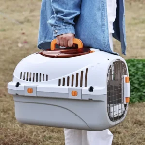 Eco Friendly PP Pet Travel Carrier Lightweight Easy Clean Includes Food Bowl and Mat