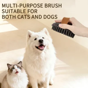 Eco Friendly Pet Shower Brush with Rubber Massage Heads for Dog and Cat Grooming