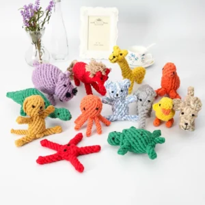 Eco Friendly Pet Supplies Bulk Interactive Custom Cat Animal Cotton Rope Dog Chew Toys Set Dog Pet Chew Toys