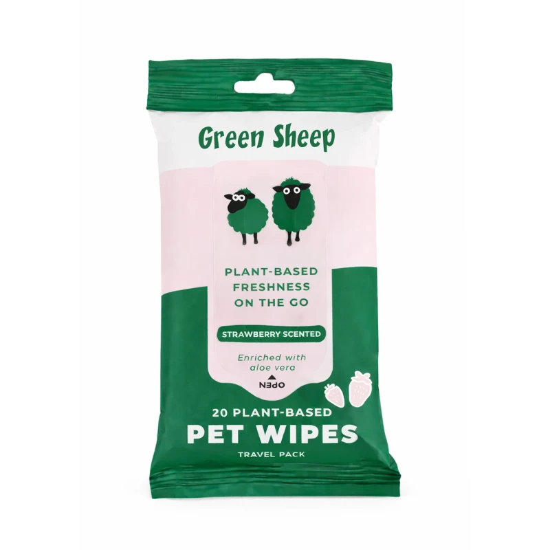 Eco Friendly Plant Based Pet Cleaning Wipes Disposable Wet Wipes for Dogs and Cats 20pcs