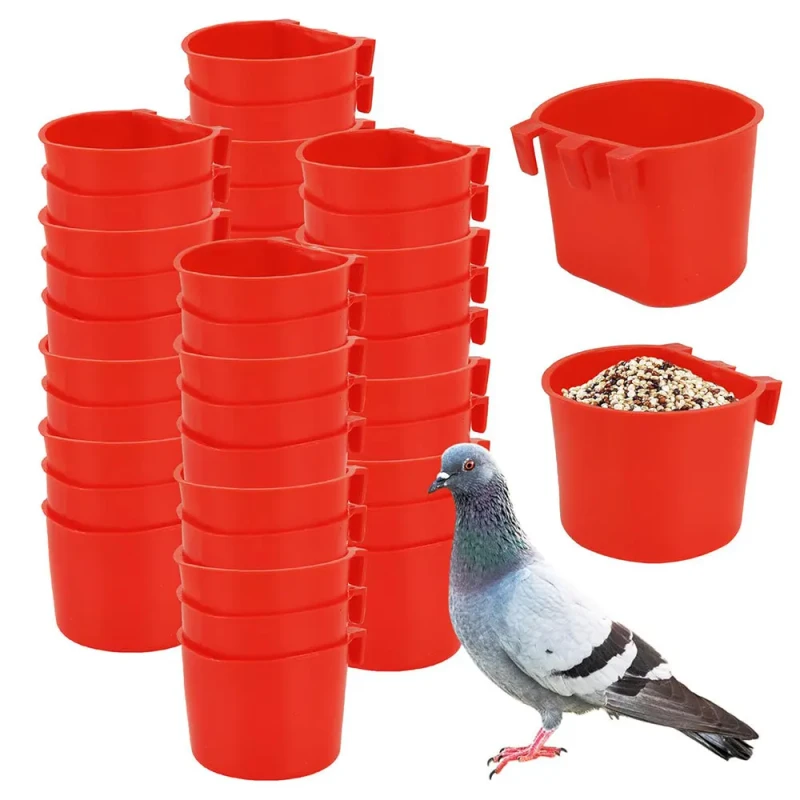 Eco Friendly Plastic Bird Cage Cup Poultry Feeder and Drinker Bowl for Chicken and Pigeon Indoor Outdoor Use Made From PP