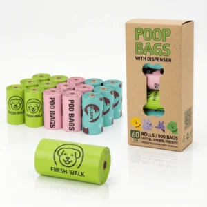 Eco Friendly Premium Dog Poop Bags 270pcs Plant Based Extra Thick Leak Proof Custom Logo