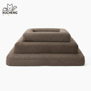 Eco Friendly Rectangular Pet Sofa Bed Modern Animal Fashionable Cute Thickened Foam Velvet Solid Square Shape Pet Bed