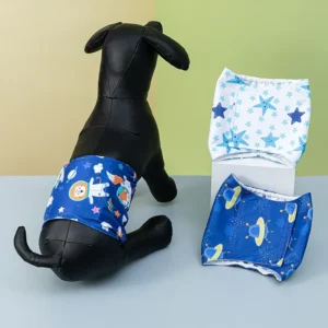Eco Friendly Reusable Dog Diapers Solid Pattern Cotton Male Dog Wrap for Summer Winter Spring and Stylish