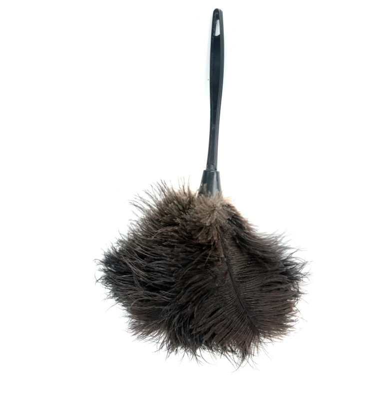 Eco-Friendly Reusable Handheld Natural Color Ostrich Feather Duster for Cleaning Supplies Home Car Office