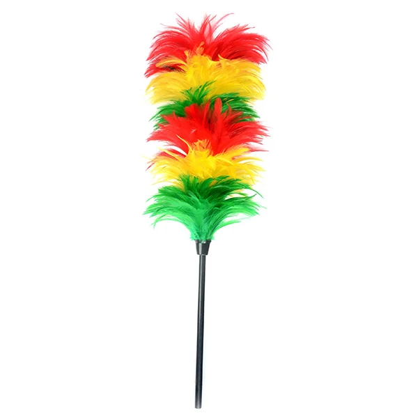 Eco Friendly Reusable Handheld Natural Color Rooster Chicken Feather Duster for Cleaning Supplies Home Car Office