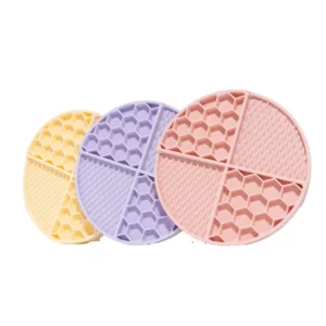 Eco Friendly Rounded Silicone Bowl for Dogs Cats Slow Feeder Lick Pad Anxiety Relief Lick Mat for Pet Bowls Feeders