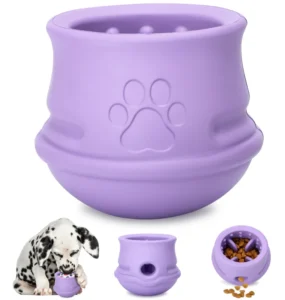 Eco Friendly Rubber Dog Toy with Treat Dispensing Slow Feeder