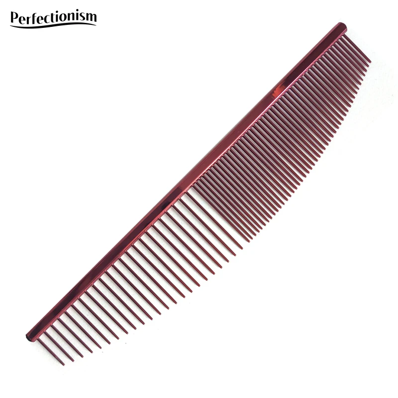 Eco Friendly Safe Soft Luxury Simple Stainless Steel 16.5cm Crescent Comb Dogs Cats Professional Pet Grooming