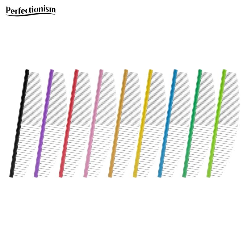 Eco Friendly Safe Soft Stainless Steel 16.5cm Crescent Comb for Dogs Cats Professional Pet Grooming