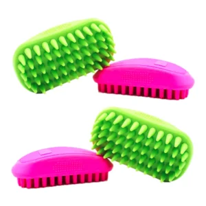 Eco Friendly Self Cleaning Silicone Bath Brush for Dogs Cats Small Animals Bathroom Use
