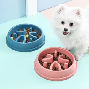 Eco Friendly Silicone Non Slip Pet Slow Eating Drinking Feeding Food Container Mat Dog Pet Slow Bowls Feeders